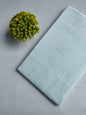 Mint Green Striped Sanganeri Print Pure Cotton Fabric From Tulsi Prints