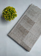 White Brown Striped Sanganeri Print Pure Cotton Fabric From Tulsi Prints