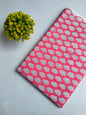 Pink Floral Boota Sanganeri Hand Block Print Pure Cotton Fabric From Tulsi Prints