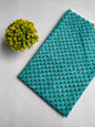 Teal Blue Small Buti Sanganeri Hand Block Print Pure Cotton Fabric From Tulsi Prints