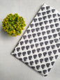 White Shell Print Sanganeri Block Print Cotton Fabric From Tulsi Prints