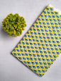 Yellow Floral Sanganeri Print Pure Cotton Fabric From Tulsi Prints