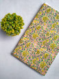Peach Floral Sanganeri Hand Block Print Cotton Fabric From Tulsi Prints