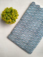 Blue Floral Sanganeri Block Print Cotton Fabric From Tulsi Prints