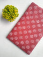 Rust Red Circular Sun Motif Sanganeri Block Print Cotton Fabric From Tulsi Prints