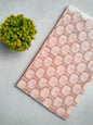 Peach Floral Sanganeri Block Print Pure Cotton Fabric From Tulsi Prints