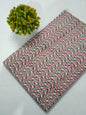 Pink Paisley Sanganeri Block Print Pure Cotton Fabric From Tulsi Prints