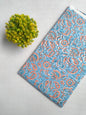 Sky Blue Floral Sanganeri Block Print Pure Cotton Fabric From Tulsi Prints