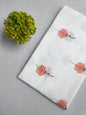 White Floral Sanganeri Hand Block Print Cotton Fabric From Tulsi Prints