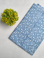 Blue Floral Sanganeri Block Print Cotton Fabric From Tulsi Prints
