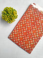 Red Floral Sanganeri Hand Block Print Cotton Fabric From Tulsi Prints