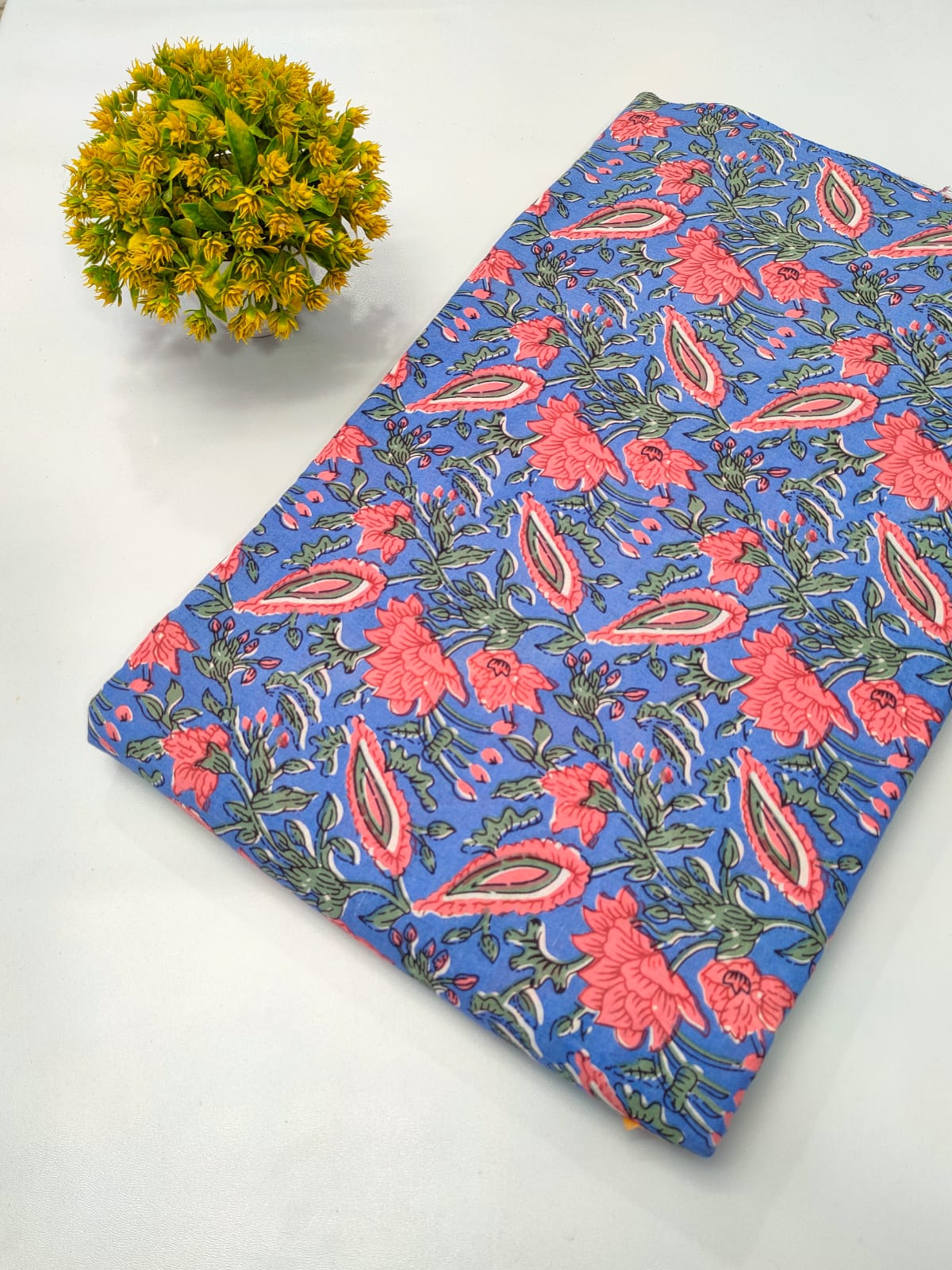 Hand block printed fabrics