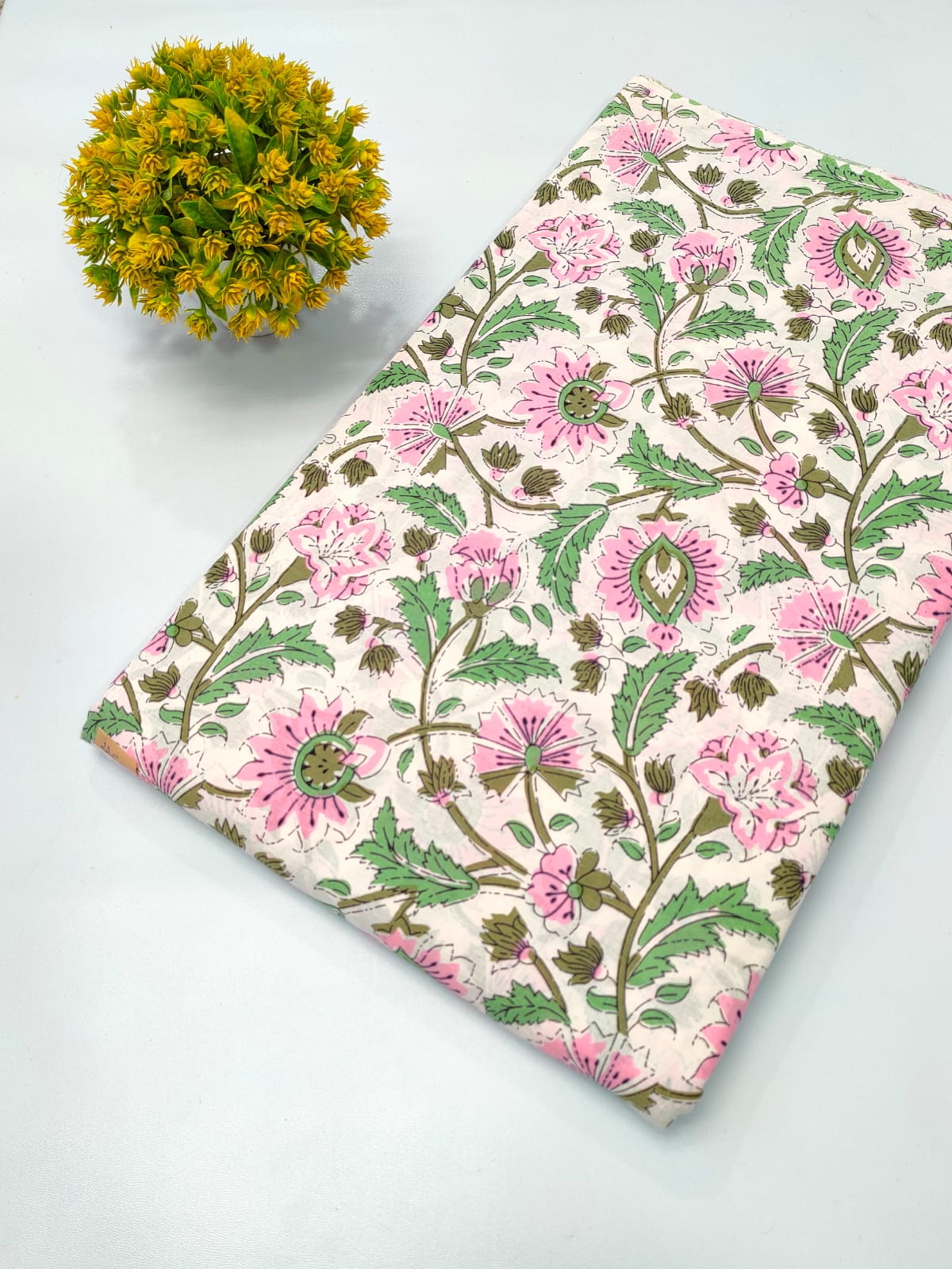 Hand block printed fabrics