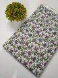 White Floral Sanganeri Hand Block Print Cotton Fabric From Tulsi Prints