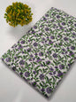 White Floral Sanganeri Hand Block Print Cotton Fabric From Tulsi Prints