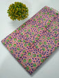 Pink Floral Sanganeri Hand Block Print Cotton Fabric From Tulsi Prints
