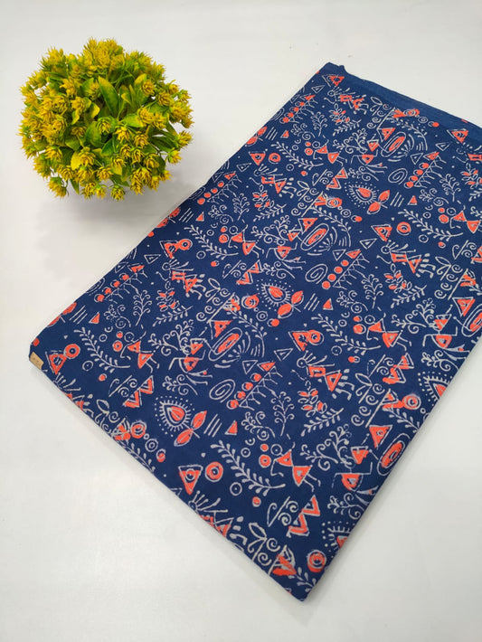 Napthol Bagru Hand Block Pure Cotton Fabric