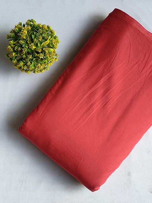 Red Solid Plain Dye Solid Pure Cotton Fabric From Tulsi Prints