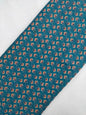 Teal Blue Small Floral Butti Screen Print Pure Cotton Fabric From Tulsi Prints
