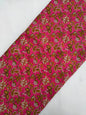 Pink Floral Vine Screen Print Pure Cotton Fabric From Tulsi Prints