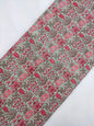 Mint Green Floral Vine Screen Print Pure Cotton Fabric From Tulsi Prints