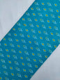 Teal Blue Small Buti Screen Print Pure Cotton Fabric From Tulsi Prints