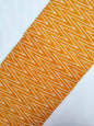 Mustard Yellow Zigzag Geometric Screen Print Pure Cotton Fabric From Tulsi Prints