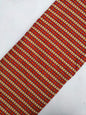 Red Chevron Striped Screen Print Pure Cotton Fabric From Tulsi Prints