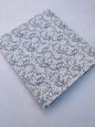 Floral White Base Hand Block Pure Cotton Fabric - JBRS630