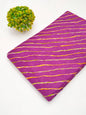 Purple wave pattern screen print cotton fabric India