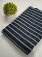 Navy Blue Geometric Screen Print Pure Cotton Fabric From Tulsi Prints