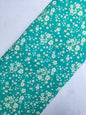 Teal Floral Screen Print Pure Cotton Fabric From Tulsi Prints