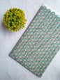 Green Floral Sanganeri Hand Block Print Pure Cotton Fabric From Tulsi Prints