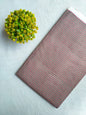 Pink and Green Stripe Sanganeri Block Print Pure Cotton Fabric From Tulsi Prints