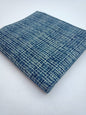 Indigo Tattersall Pattern Hand Block Printed Pure Cotton Fabric - JBR100