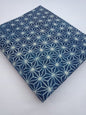 Indigo Geometric Patterns Hand Block Printed Pure Cotton Fabric - JBR94