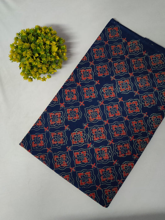 Hand Block Printed Pure Cotton Fabric - JBRBK1-3