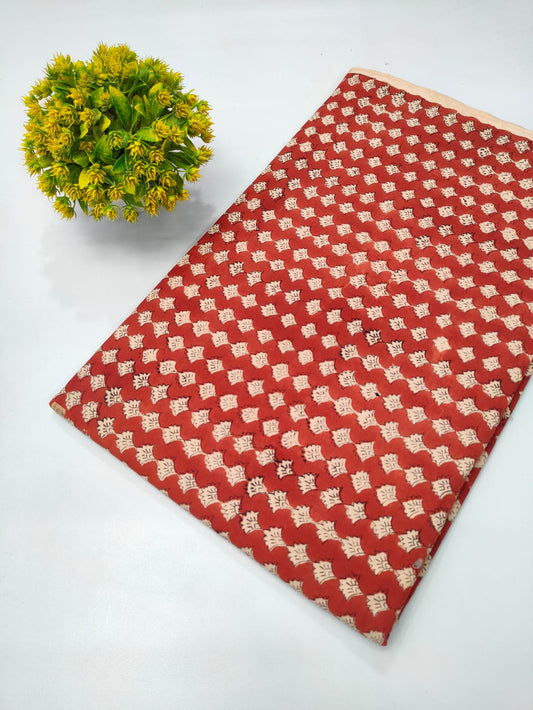 Bagru Hand block printed pure cotton fabric