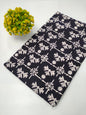 black and white hand block cotton fabric