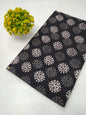 black and white hand block cotton fabric