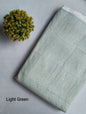 Light Green Striped Jaipuri Block Print Cotton Fabric From Tulsi Prints