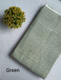 Green Striped Sanganeri Block Print Cotton Fabric From Tulsi Prints
