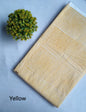 Yellow Stripe Sanganeri Block Print Pure Cotton Fabric From Tulsi Prints