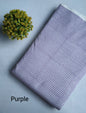 Purple Striped Jaipuri Block Print Cotton Fabric From Tulsi Prints