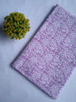 Lavender Floral Sanganeri Hand Block Print Pure Cotton Fabric From Tulsi Prints