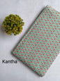 Mint Green Small Buti Screen Print Pure Cotton Fabric From Tulsi Prints