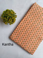 Peach Small Buti Screen Print Pure Cotton Fabric From Tulsi Prints