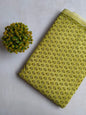 Lime Green Small Buti Screen Print Pure Cotton Fabric From Tulsi Prints