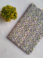 White Floral Sanganeri Block Print Pure Cotton Fabric From Tulsi Prints