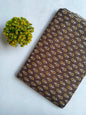 Brown Floral Butti Screen Print Pure Cotton Fabric From Tulsi Prints